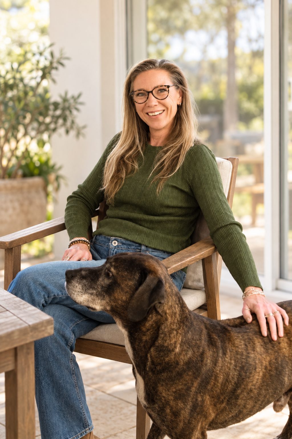 Chiara McHale with her dog, Baxter