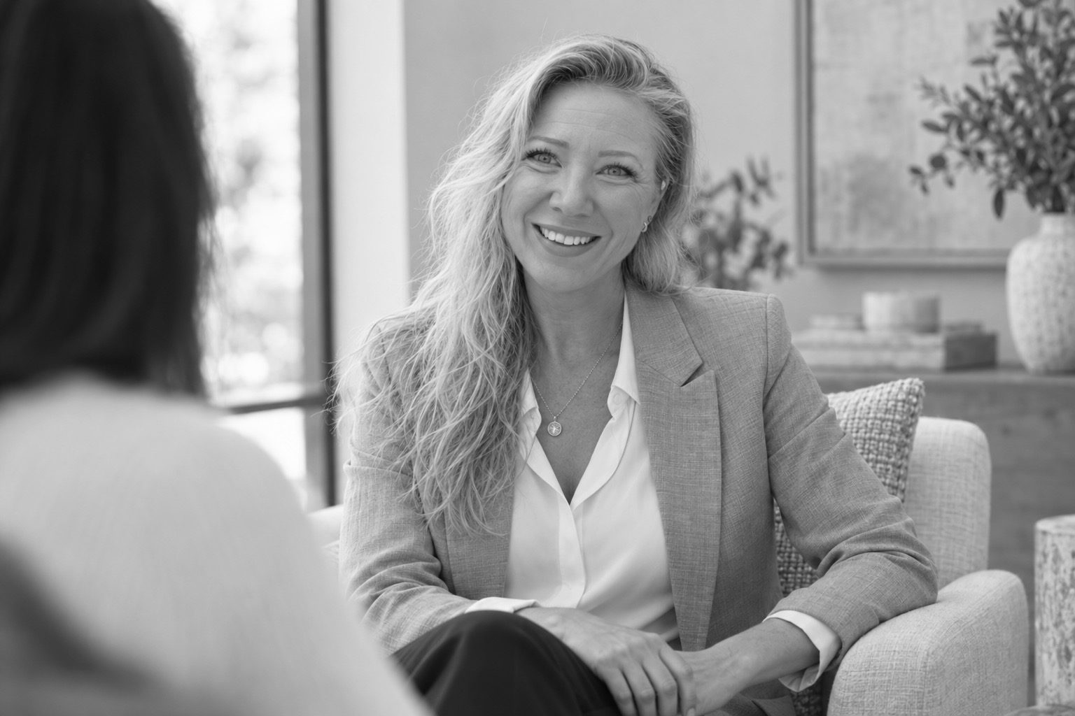Chiara in a one-to-one coaching conversation